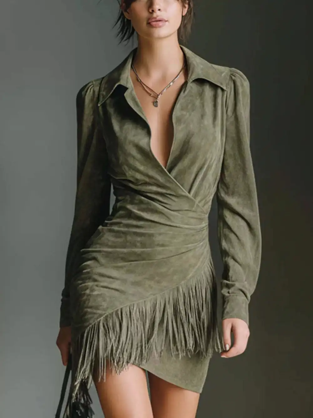 Structured Shape Long Sleeve Dress