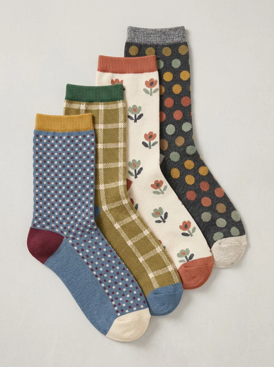 Women's Four Pair Casual Socks