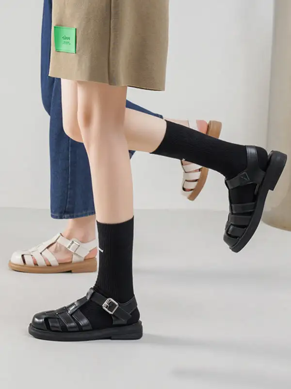Cutout Round-Toe Gladiator Heeled Sandals