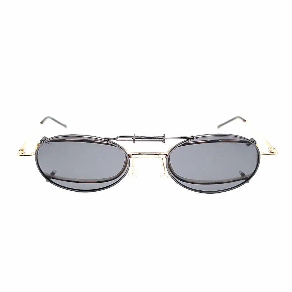 44mm Oval Polarized Clip-On Sunglasses