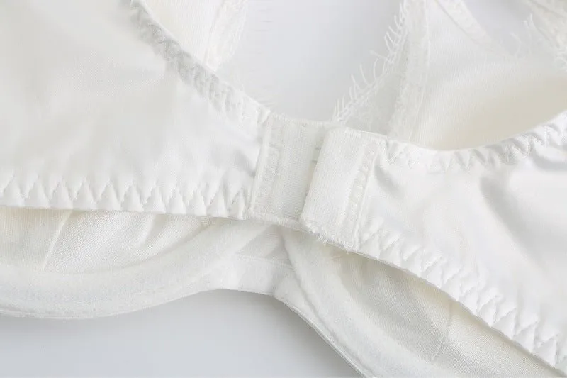 Satin Hollow Lace Bra And Panty Set