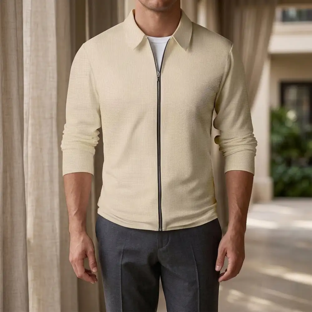 Waffle Zip-Front Jacket
