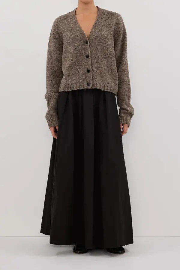 CHOC MARLE KNIT CARDIGAN