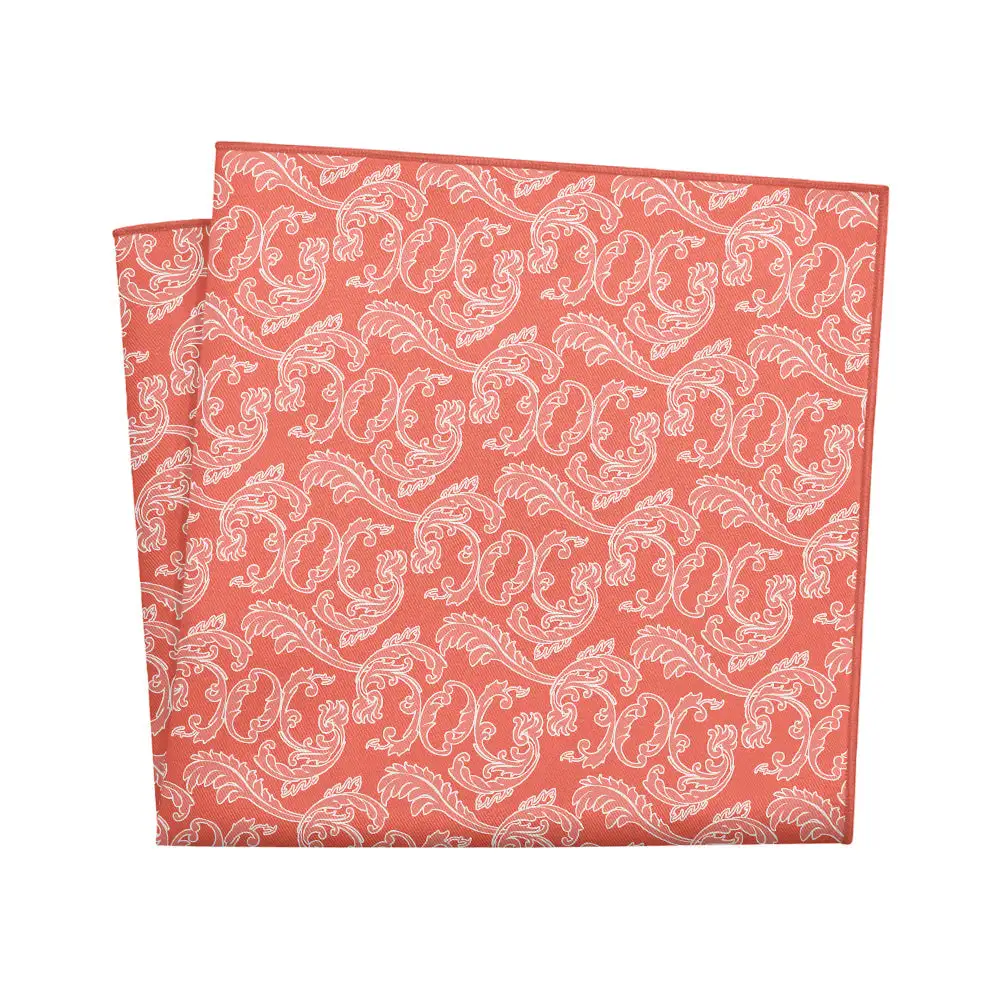 Clean Formal Ornate Paisley Pocket Square
