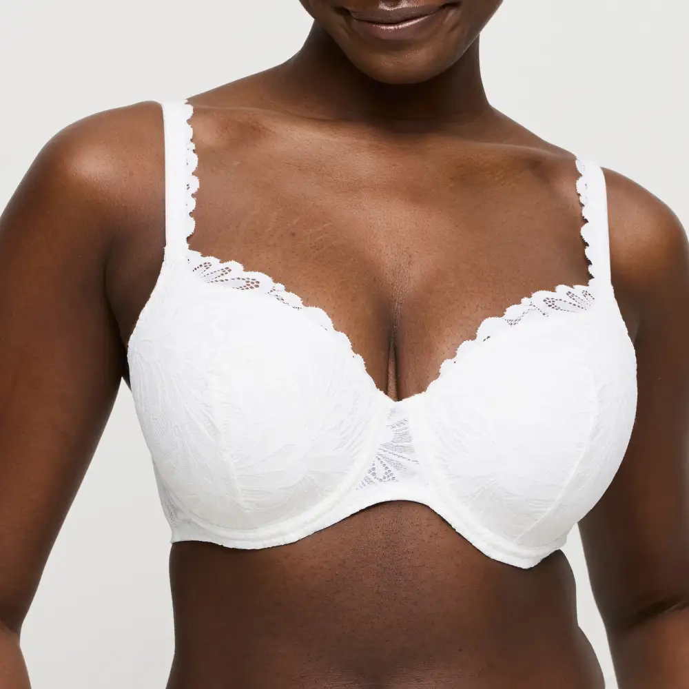 Women's Full Coverage Underwire Spacer Molded Chimney Back Lace Bra