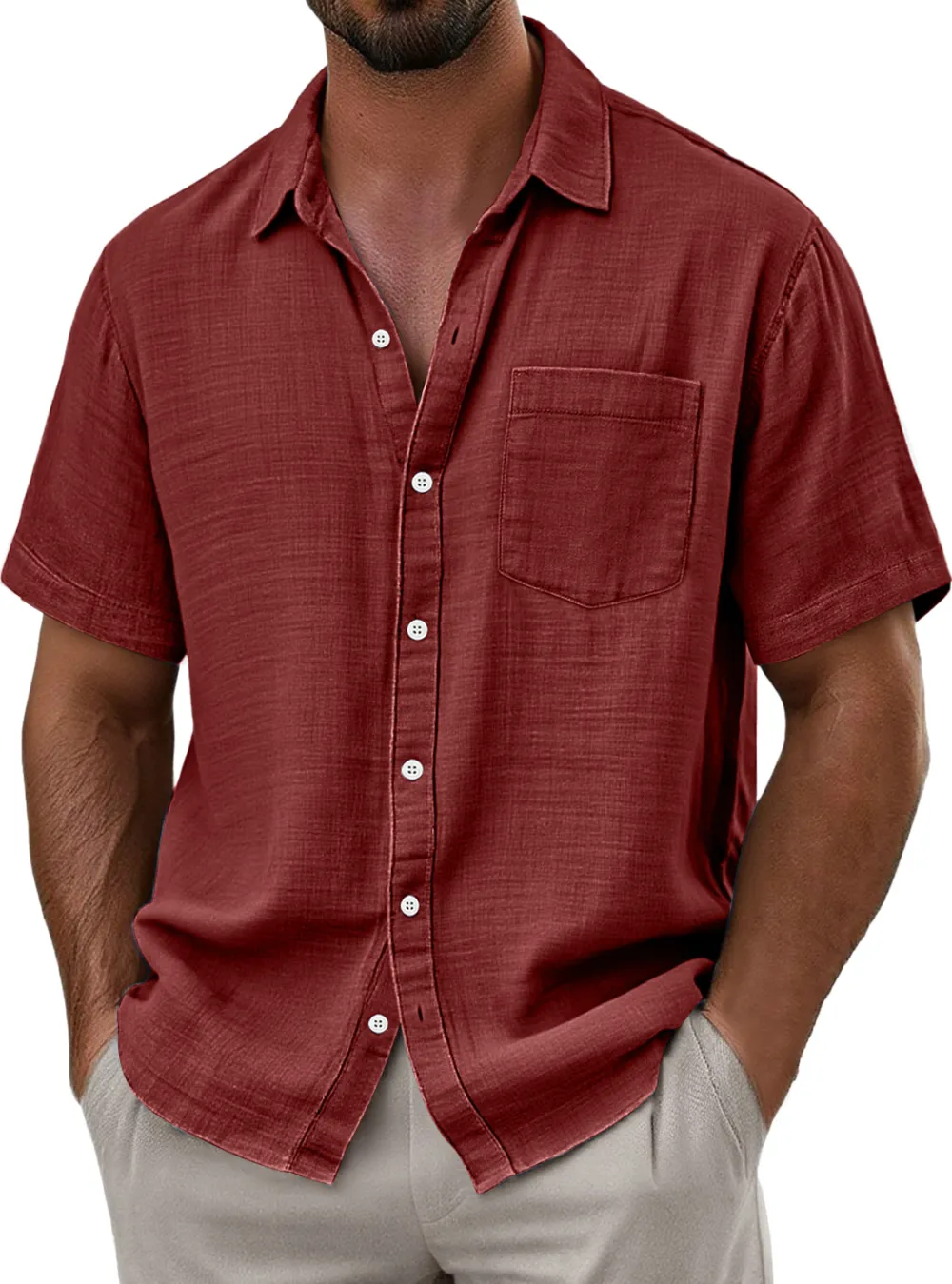 Everyday Linen Blend Pocket Shirt