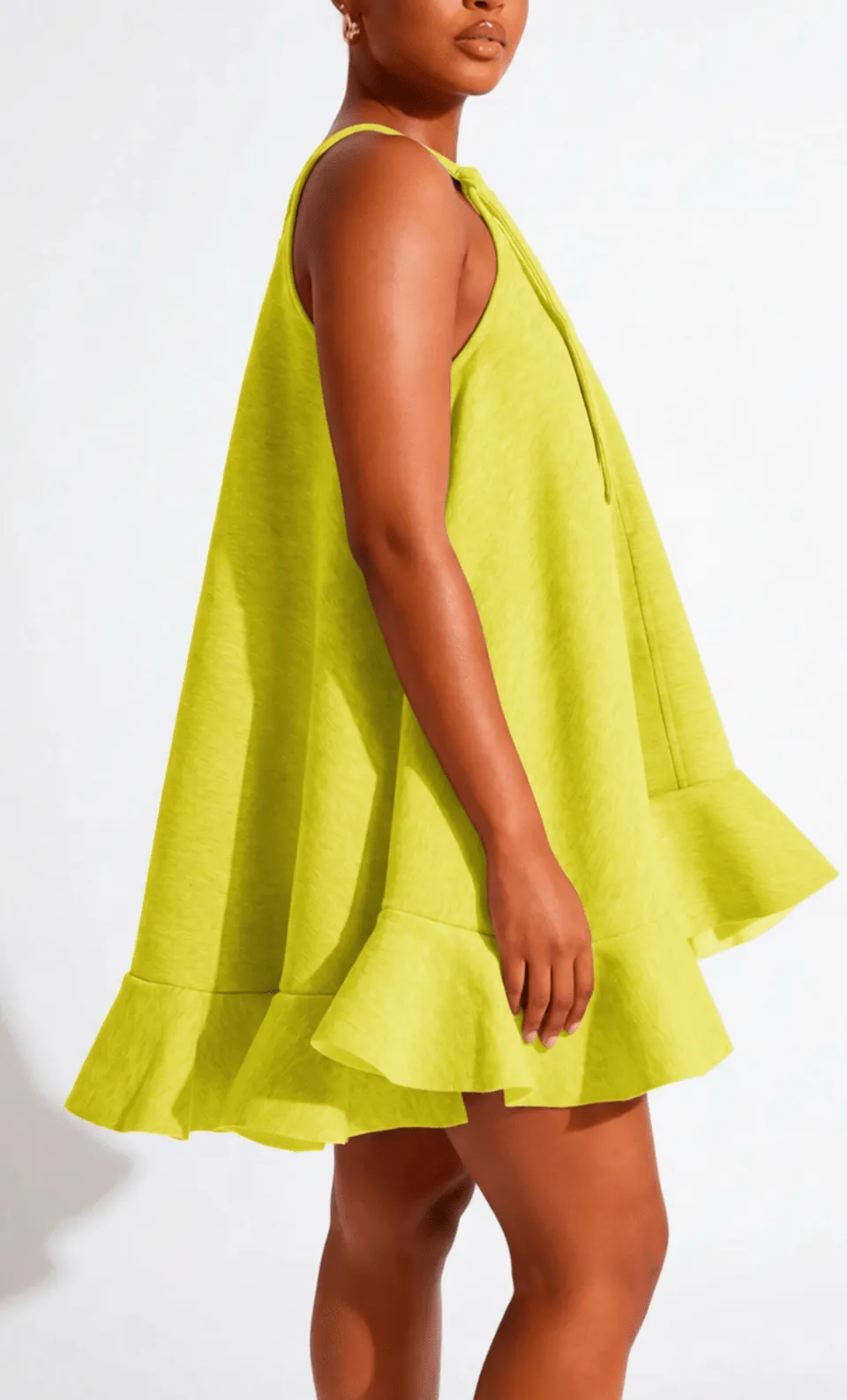 Structured Matcha Magic Suspender Strap Tunic