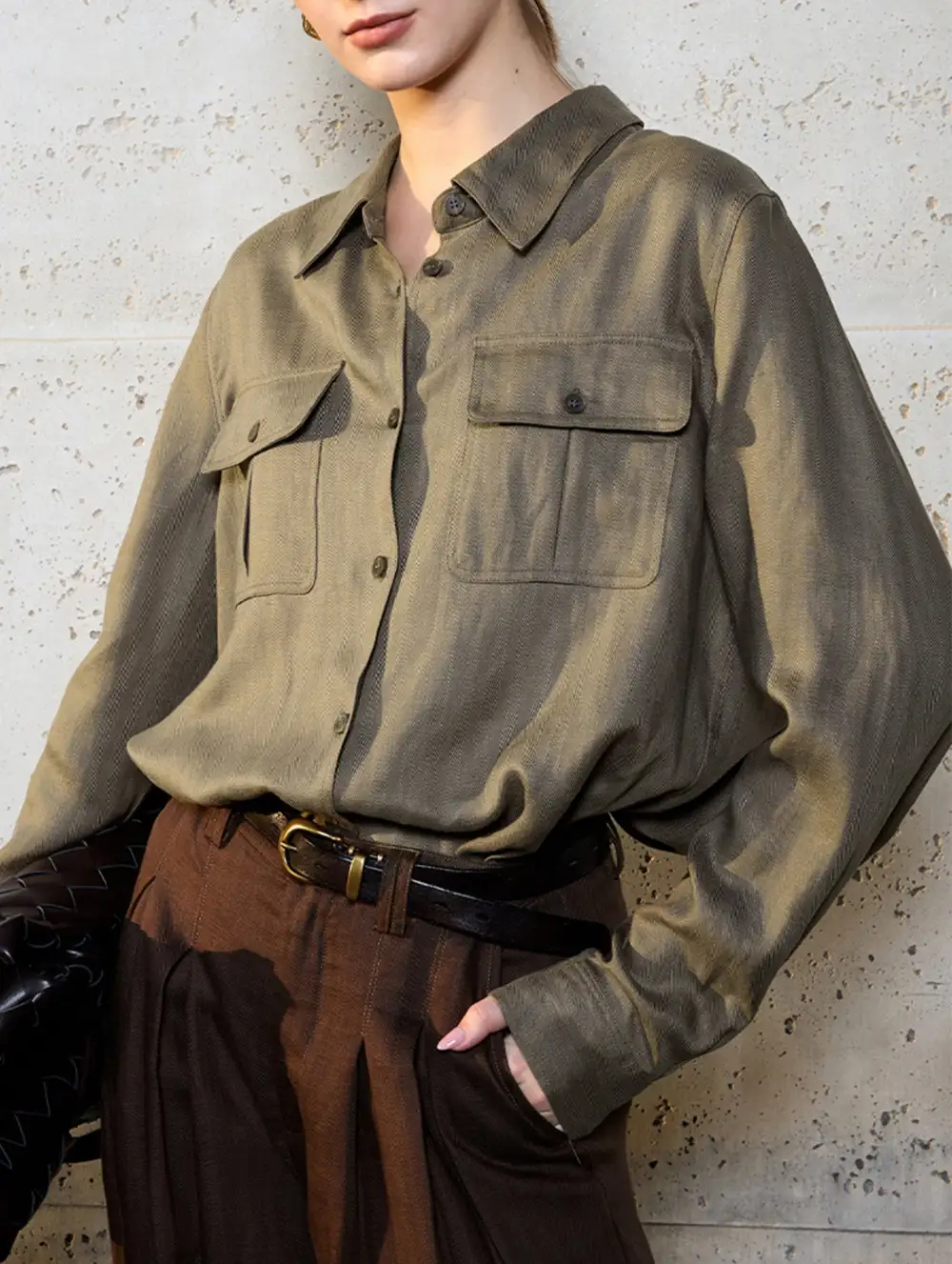 Tencel Linen Utility Pocket Top