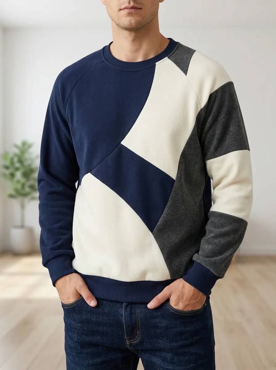 Men's Colorblock Raglan Sweatshirt