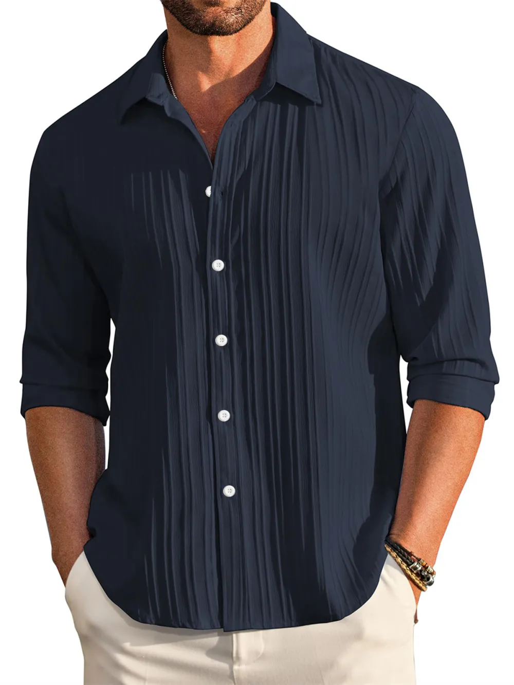 Long Sleeve Button Front Shirt