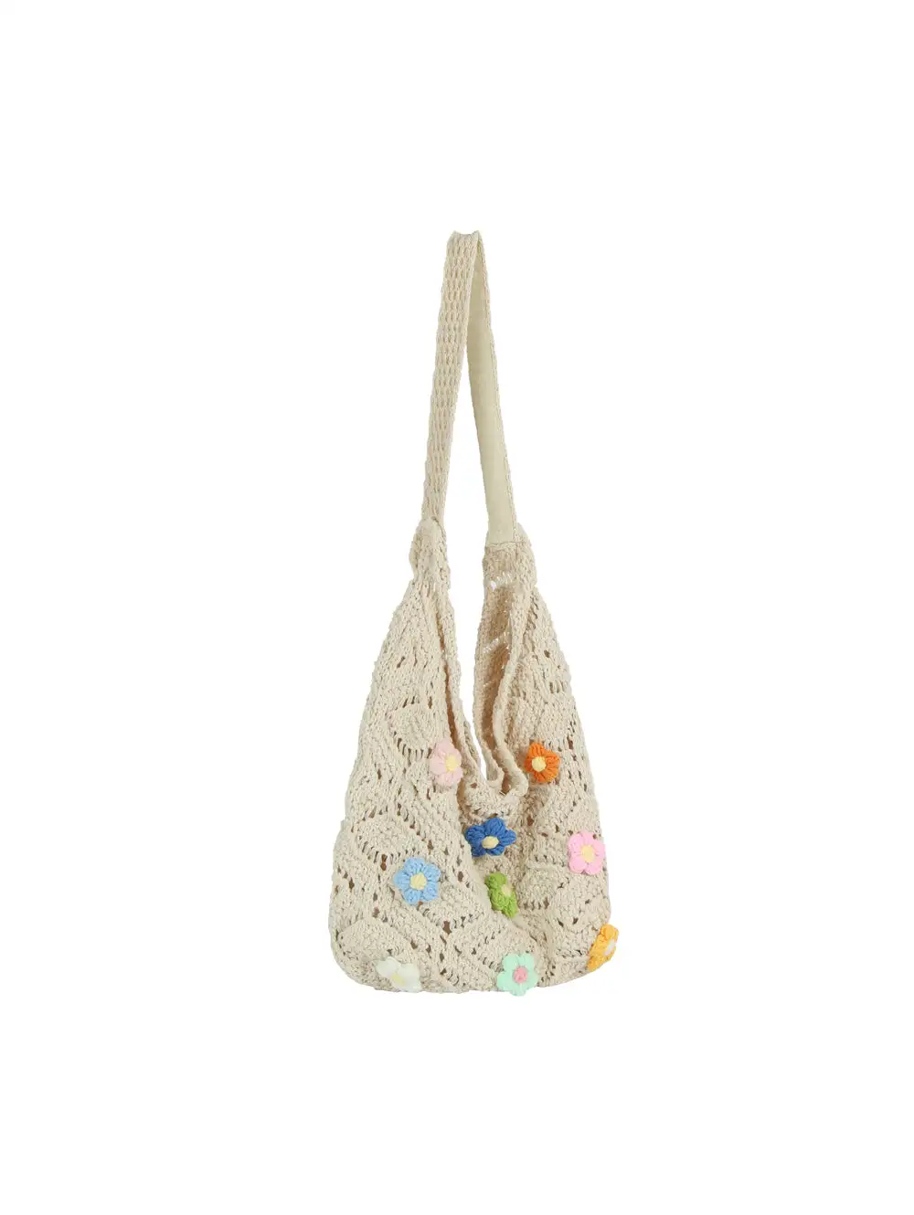 Floral Crochet Shoulder Bag
