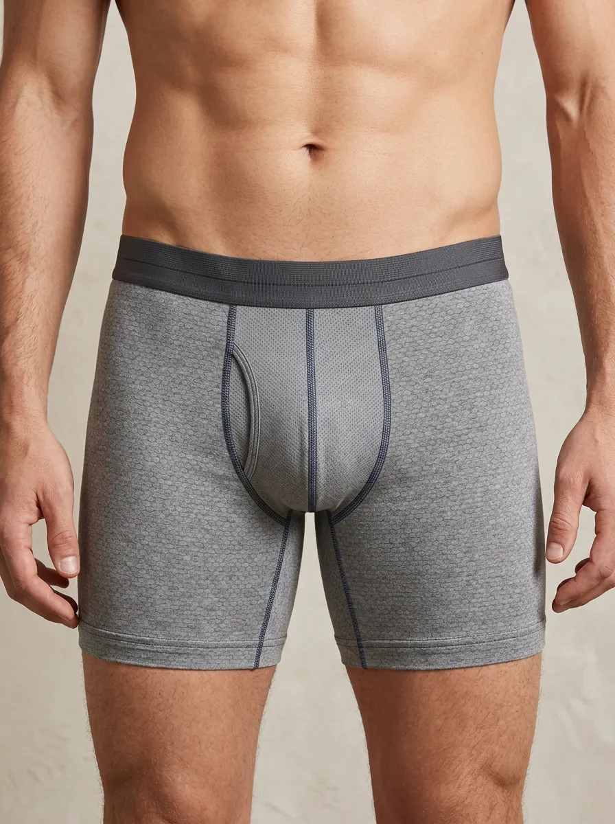Men's Athletic Performance Honeycomb Pattern Boxer Briefs