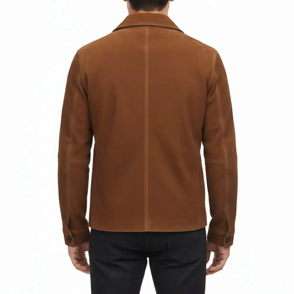 Modern Suede Trucker Western Multi Pocket Jacket