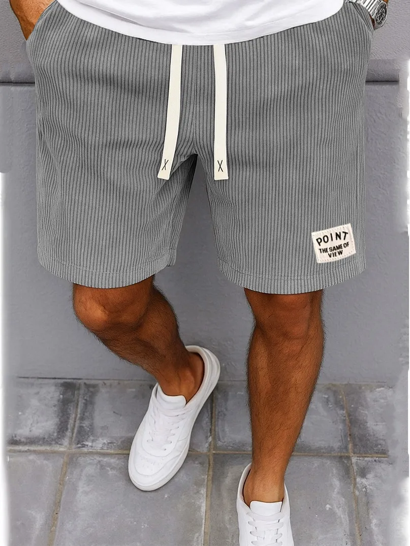 Ribbed Knit Seamed Detail Shorts