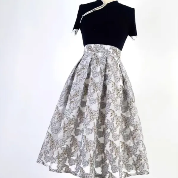 Lightweight Campus Everyday Casual Floral Skirt