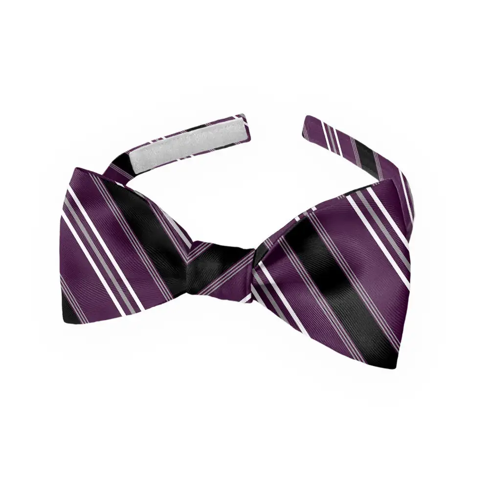 Executive Stripe Motif Bow Tie