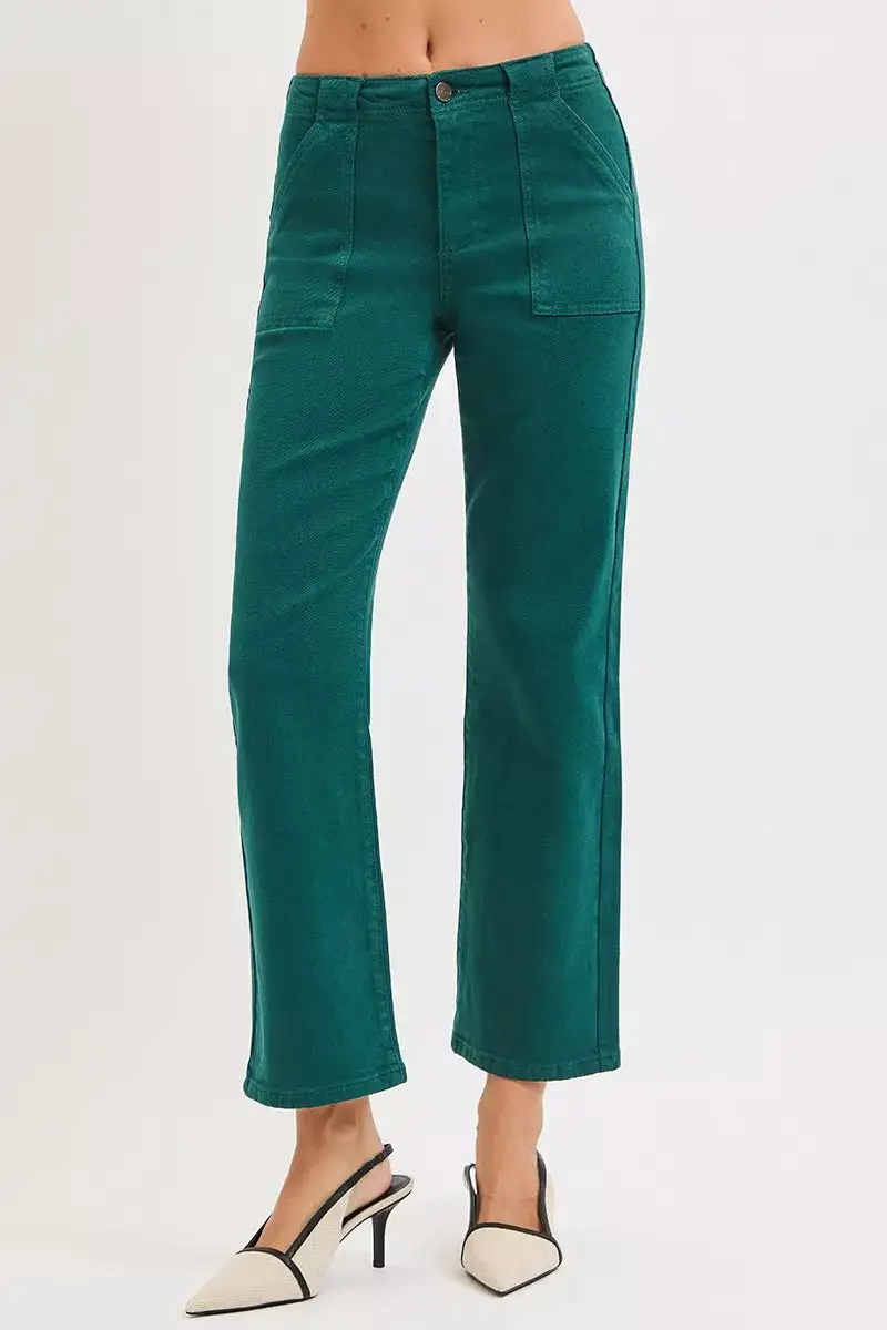 Everyday High Waist Flare Leg Pocketed Denim Jeans