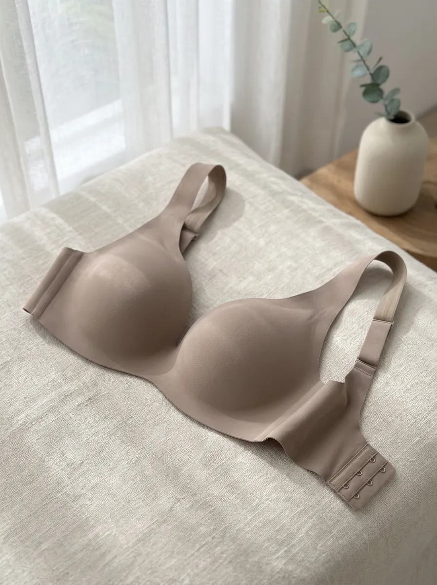 Women's Nude Seamless Solid Color Wireless Bra