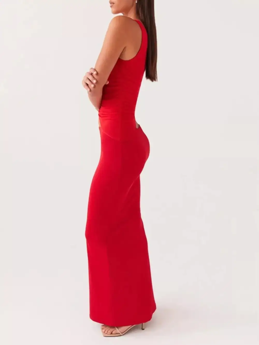 One Shoulder Top and Maxi Skirt Set