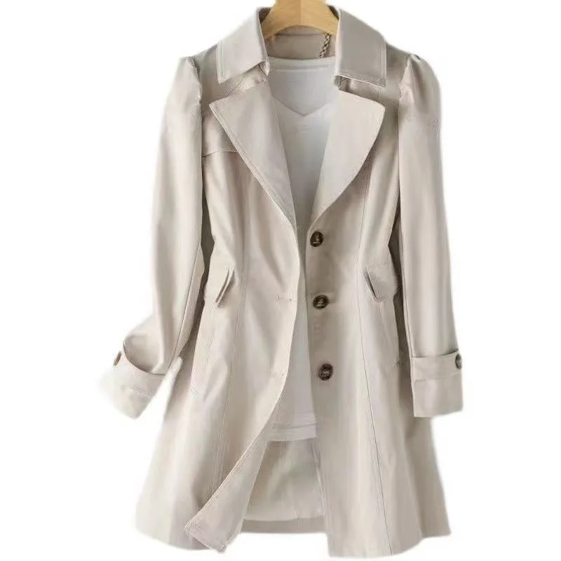 Relaxed Waist Tie Trench Coat