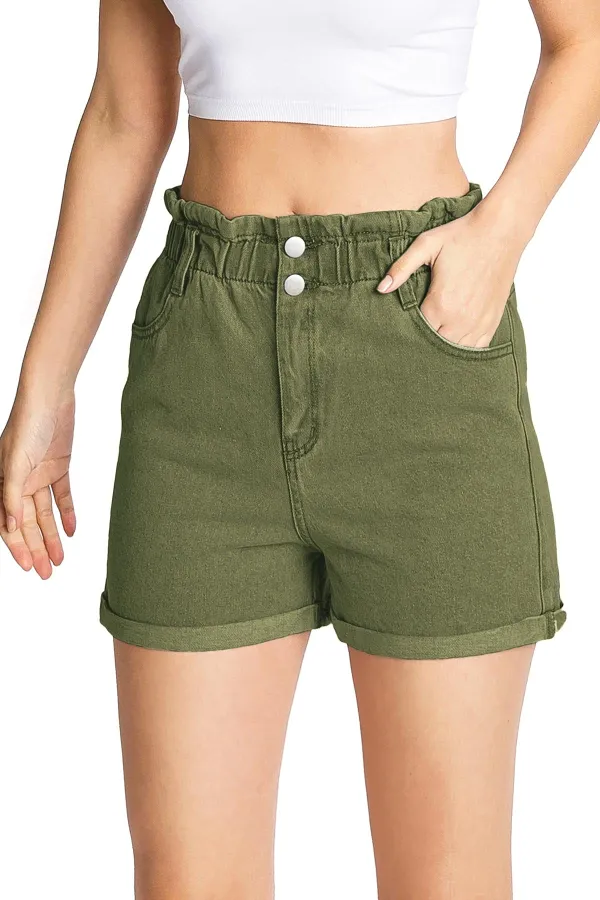 Classic Denim Paperbag Shorts