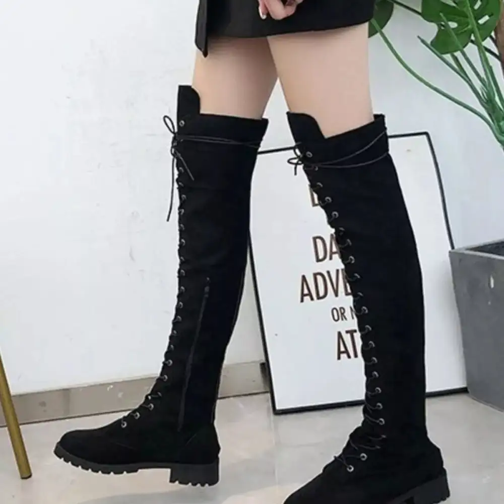 Lace Up Over the Knee Boots