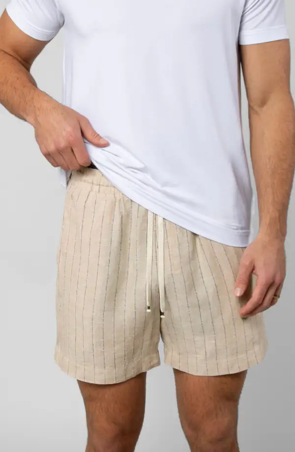 Men's Relaxed Linen Drawcord Shorts