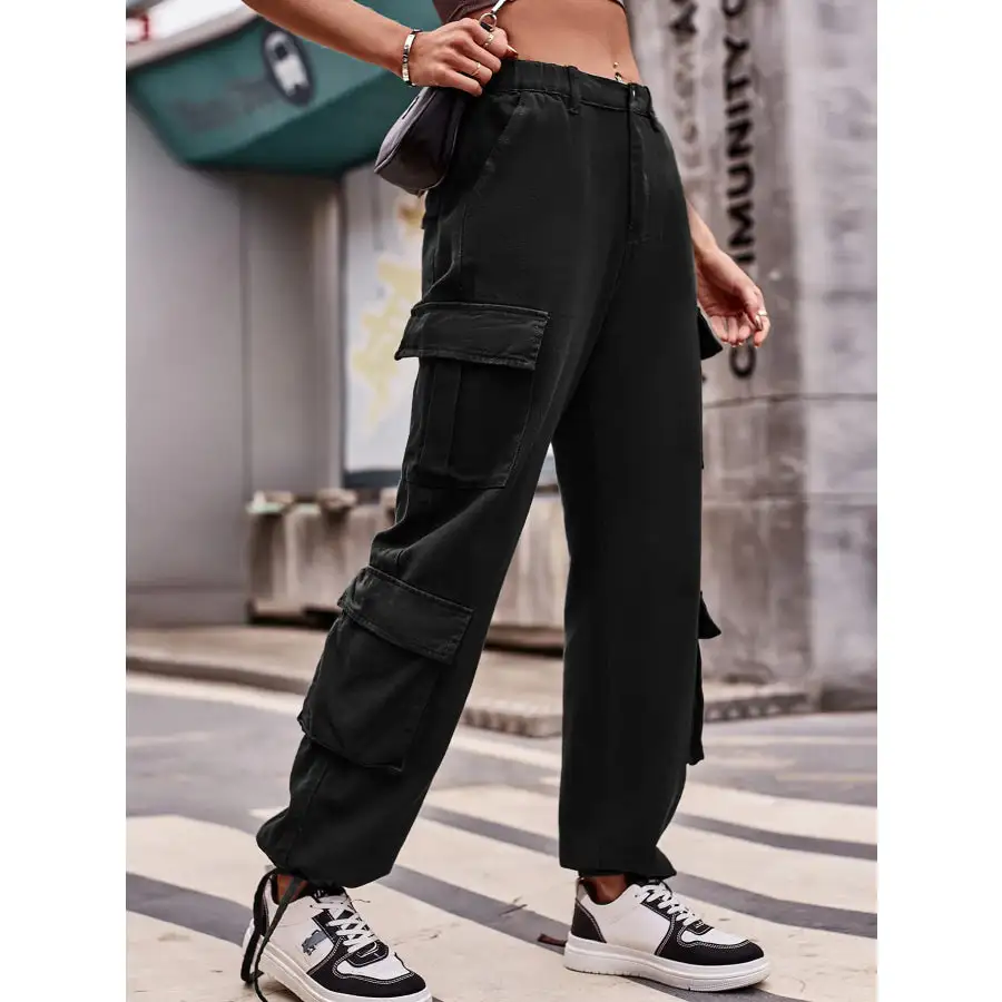 Casual Wide Leg Cargo Jeans Jeans