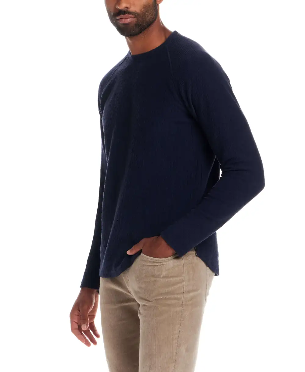 Men's Textured Crewneck Raglan T-Shirt