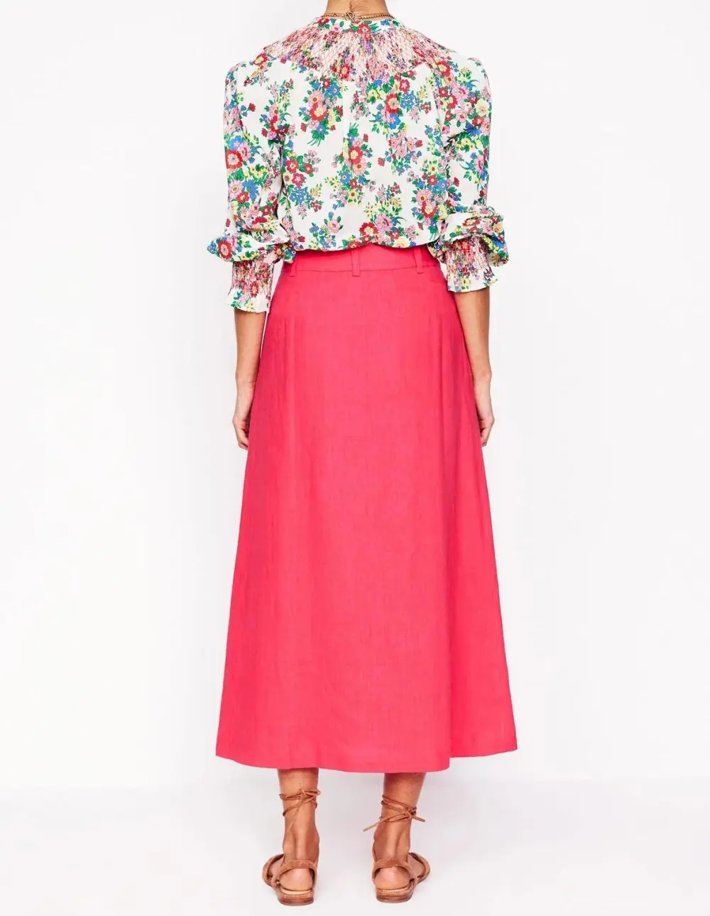 Thomasina Linen Midi Skirt