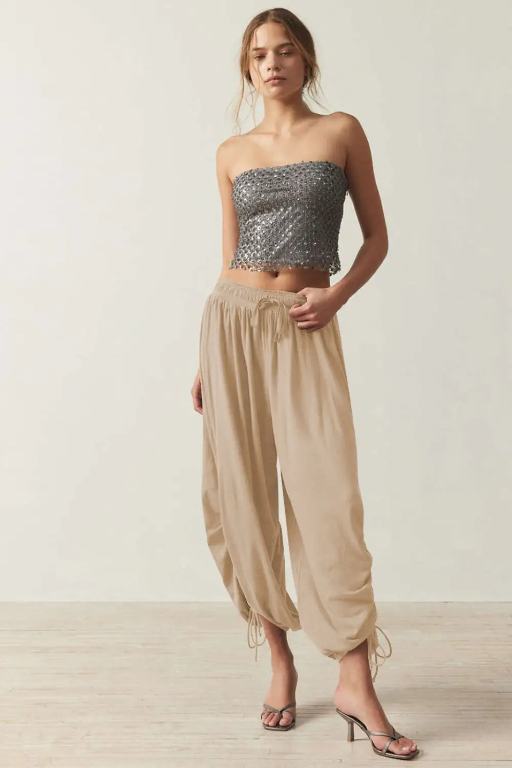 Everyday Drawstring Ruched Pants