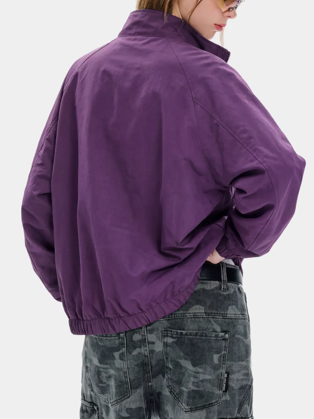 Everyday Outdoor Wind Resistant Stand Collar Color Block Outdoor Utility Jacket
