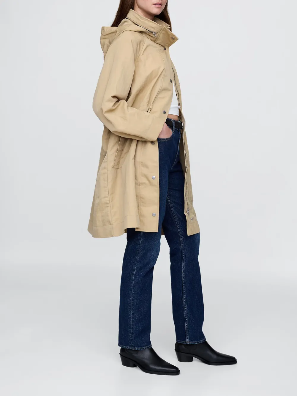 Smooth Hooded Jacket