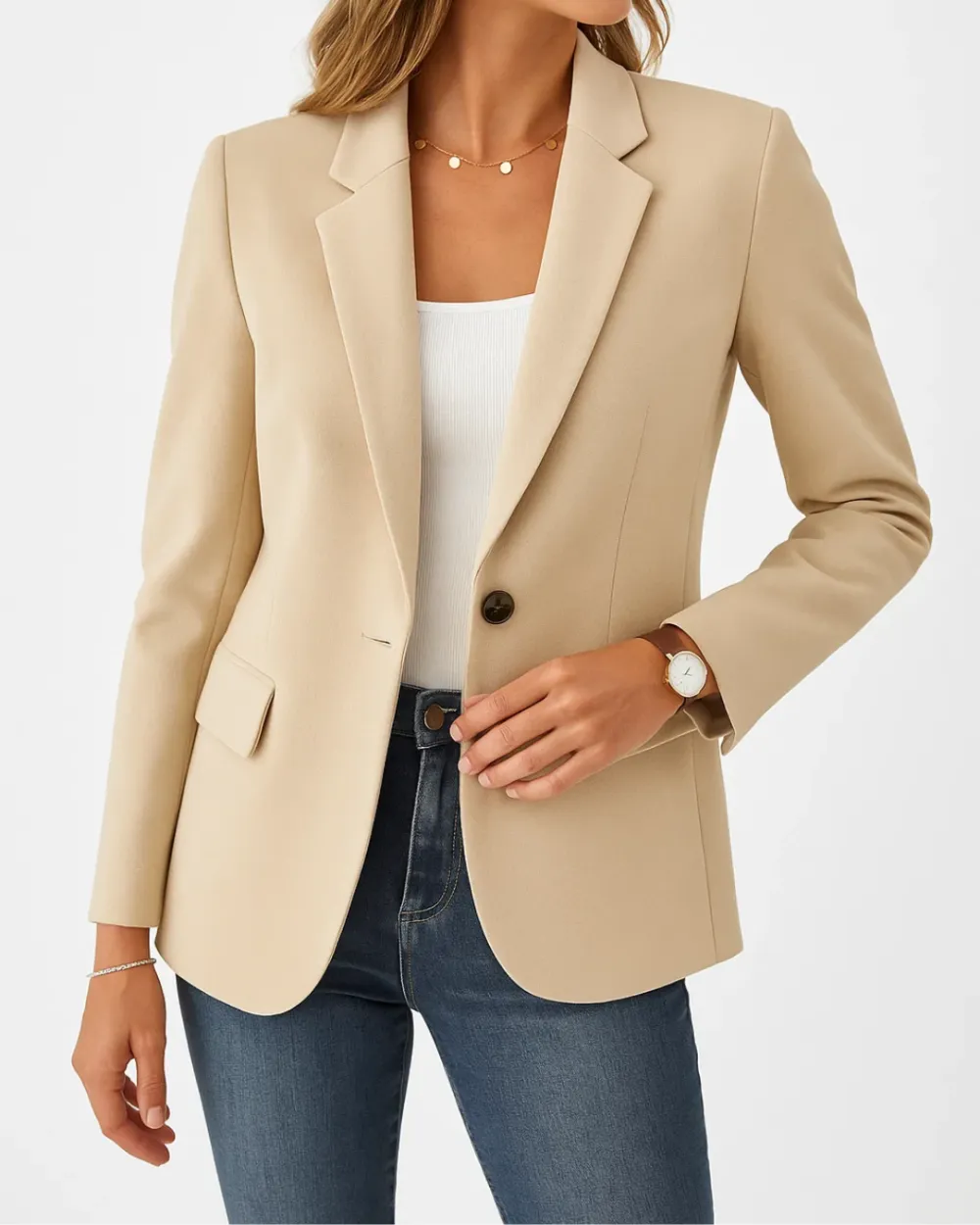 Fitted Business Casual Blazer