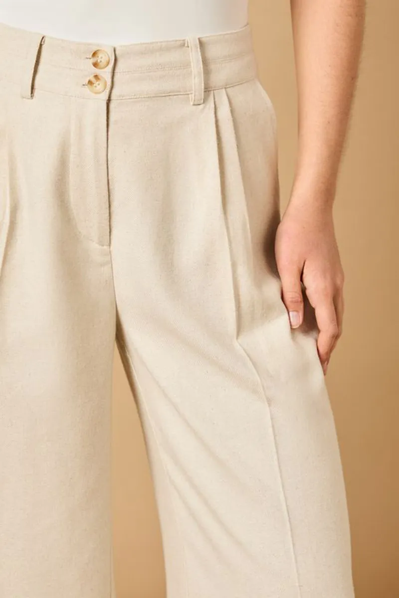 Casual Style Wide Leg Tailored Trouser