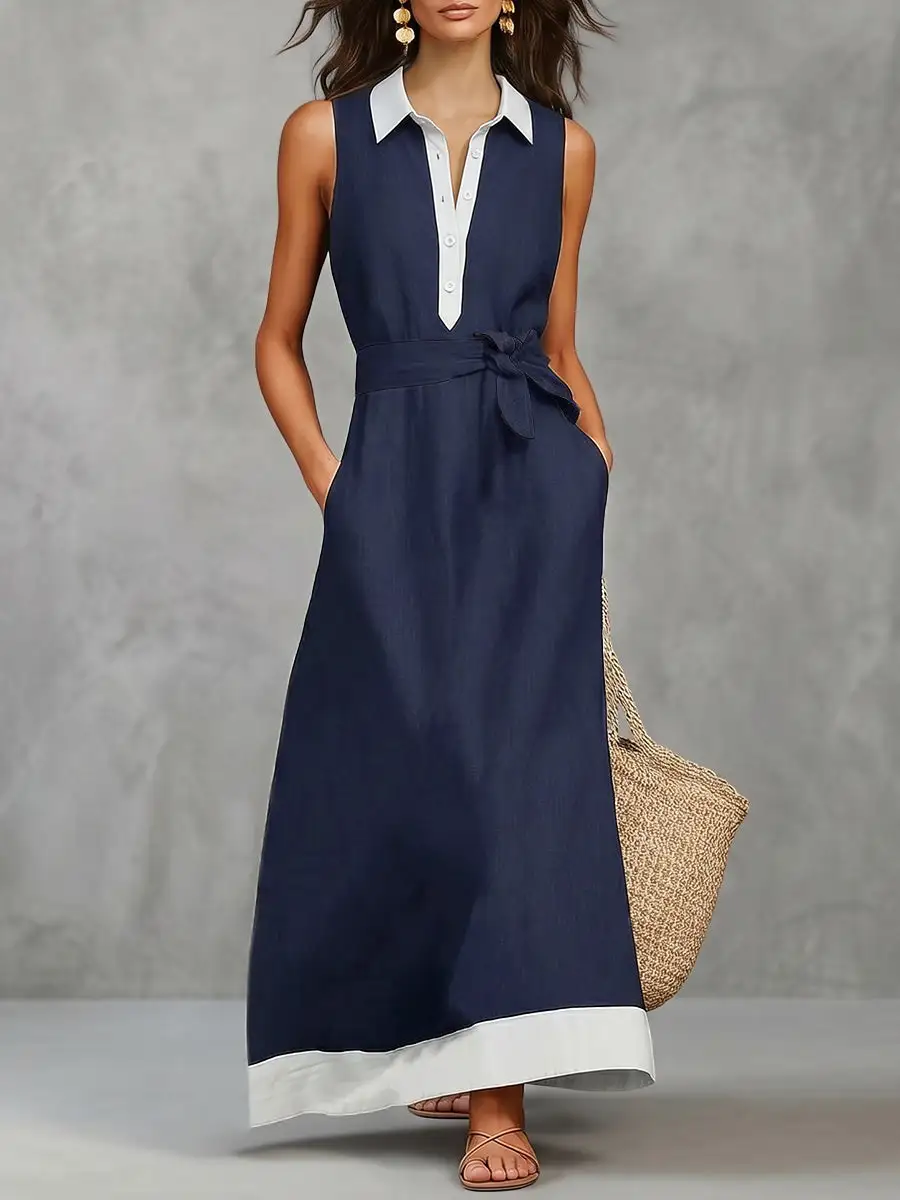 Loose Buttoned Maxi Dress