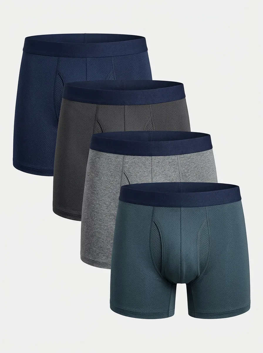 Timeless Fit Men's Four Pack Boxer Briefs