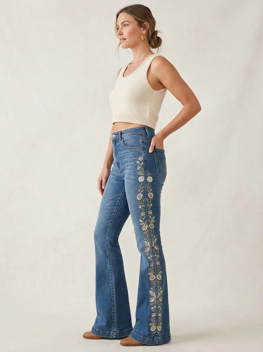 Women's High Waist Casual Denim Jeans