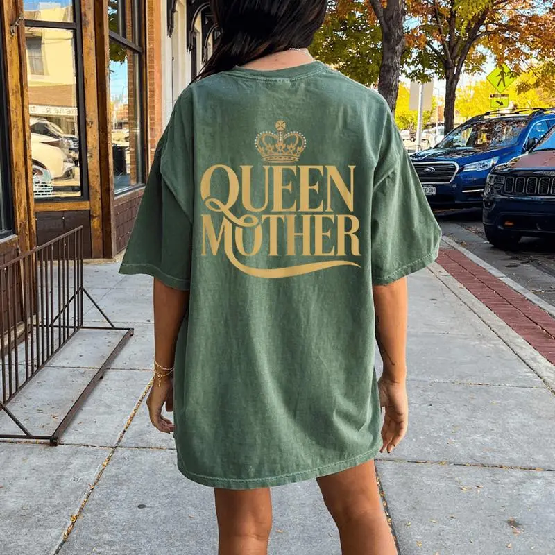Elegant Queen Mother For Women Women's Oversized Comfort T-Shirt Back Print