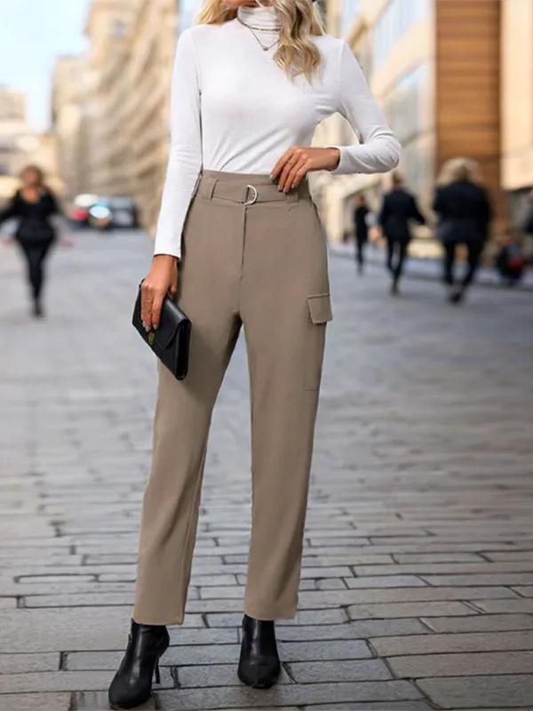Lace Up Commuter Pocket Trousers Pants