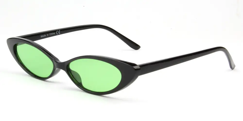 Retro Vintage Slim Oval Sunglasses