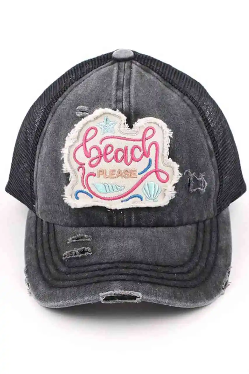 Distressed Beach Cap
