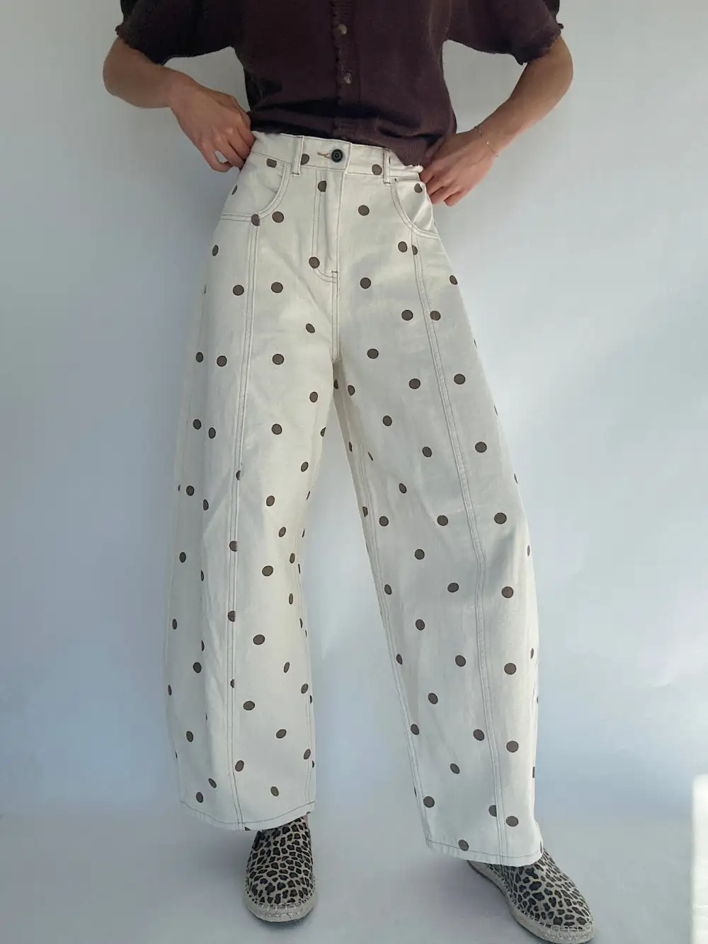 Polka Dot Barrel Pants