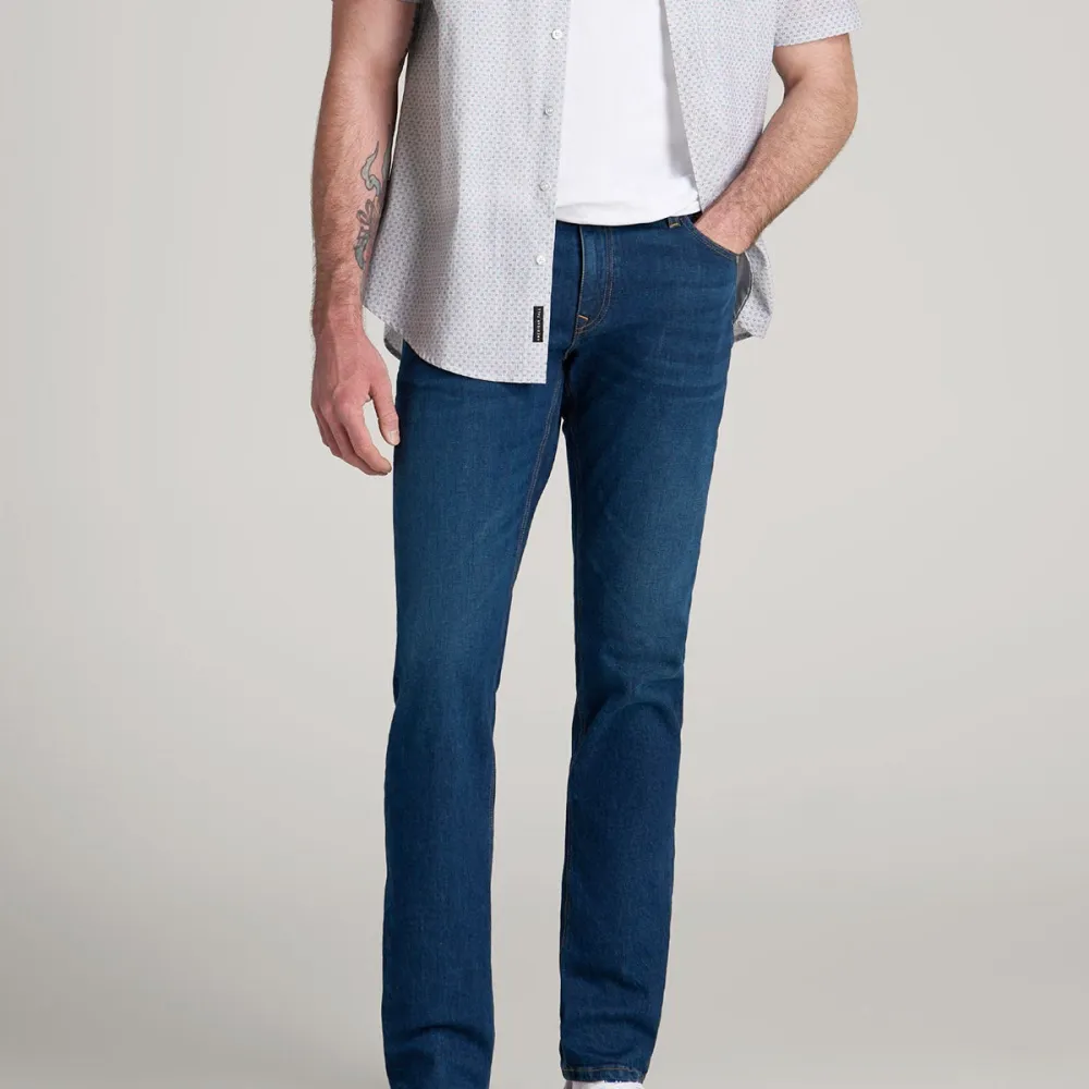 Men's Heritage Tapered Cotton Stretch Jeans