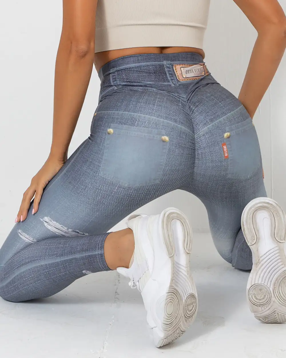 Active Scrunch Denim Leggings