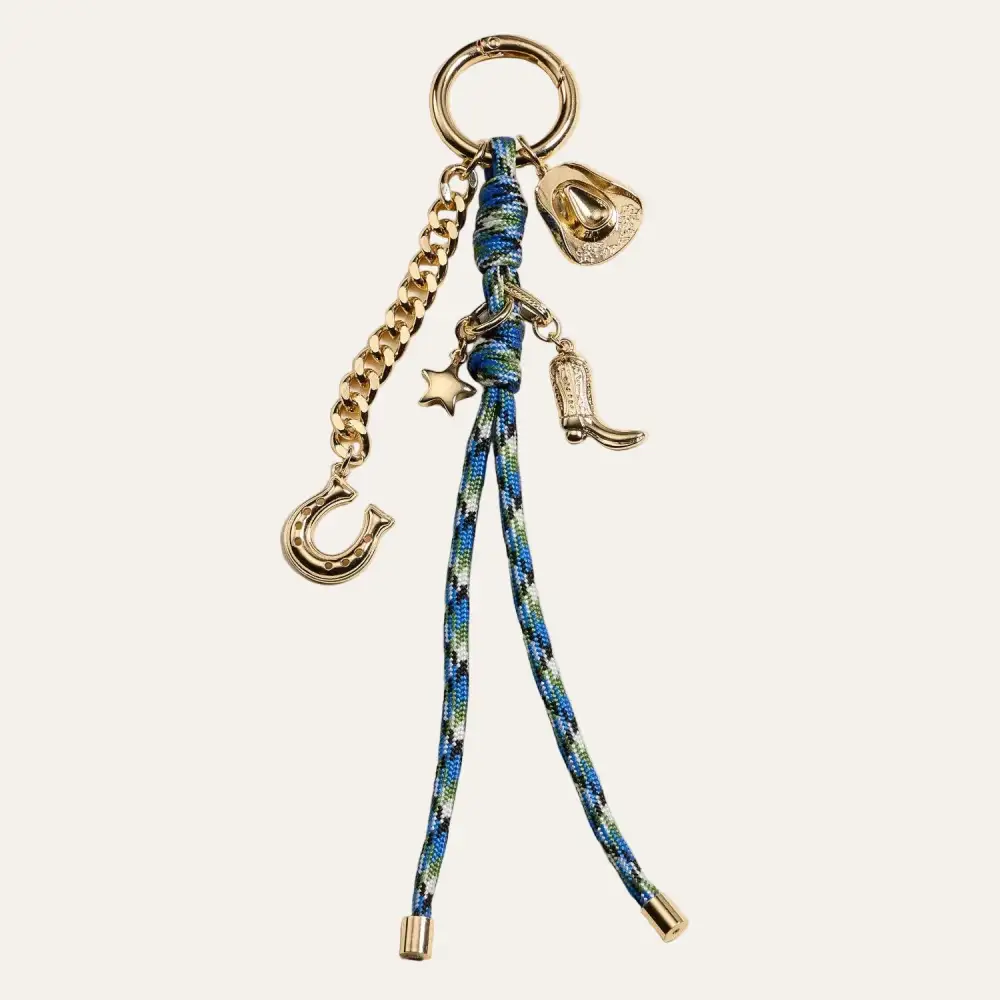Western Enamel Keychain Charm