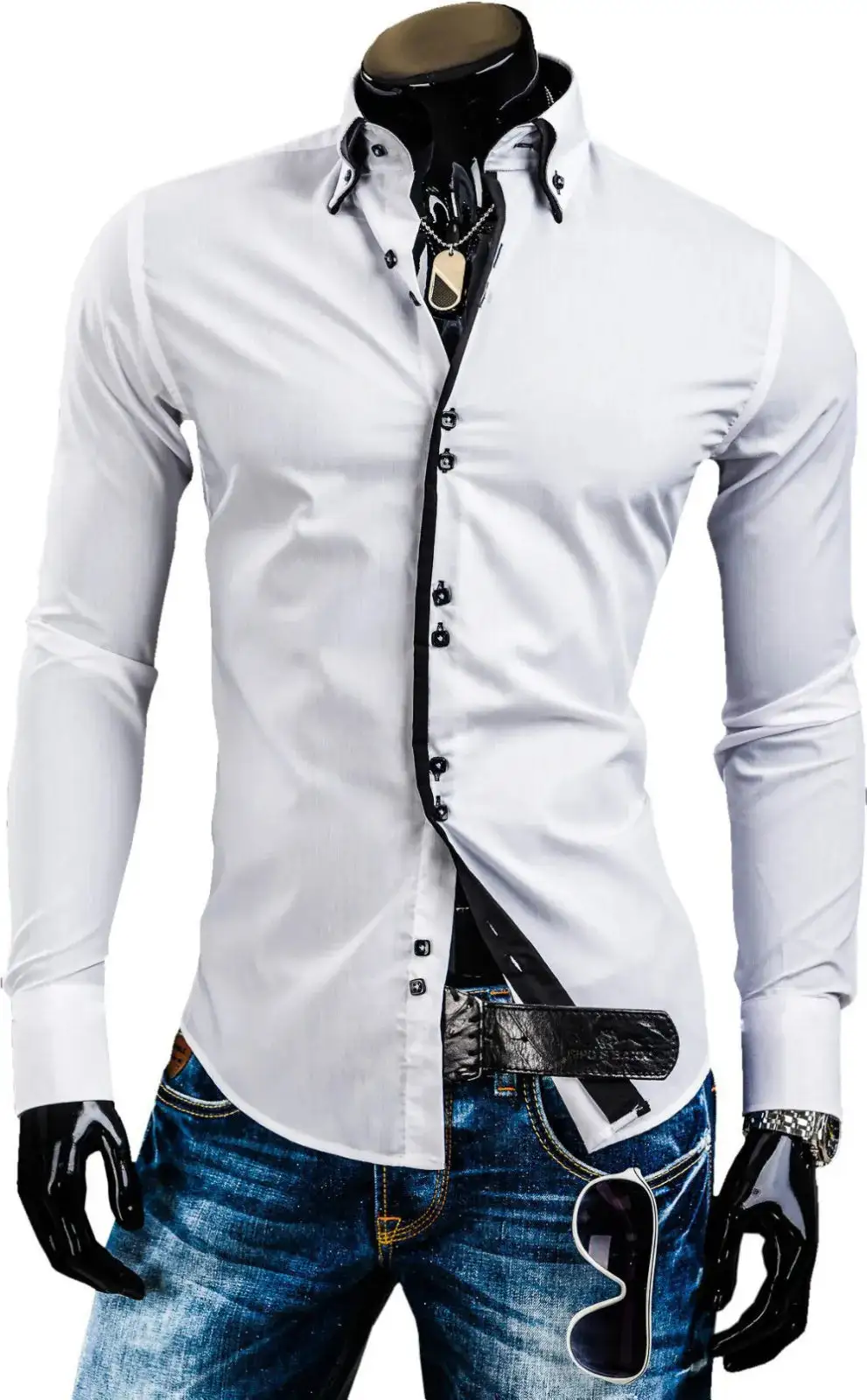 Long Sleeve Slim Fit Casual Shirt
