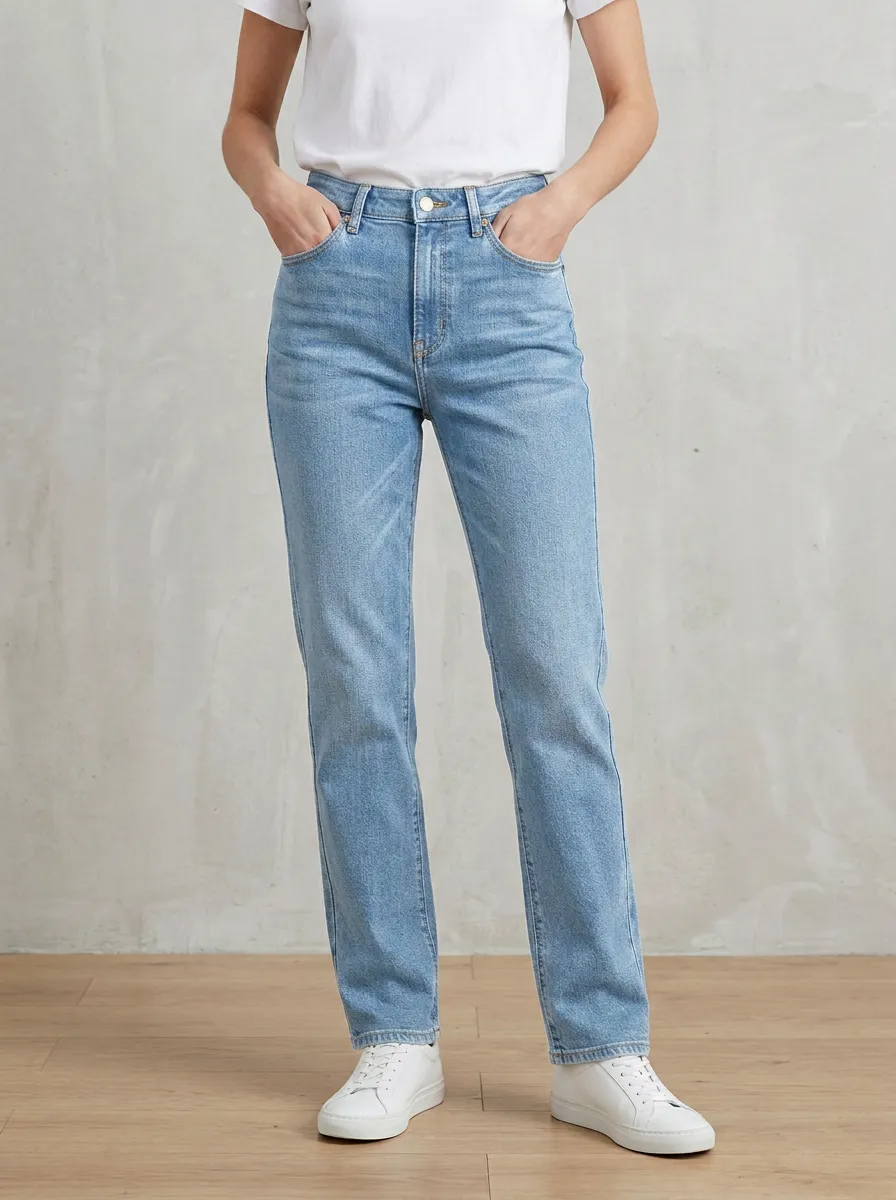 High-Rise Women's Straight-Leg Jeans