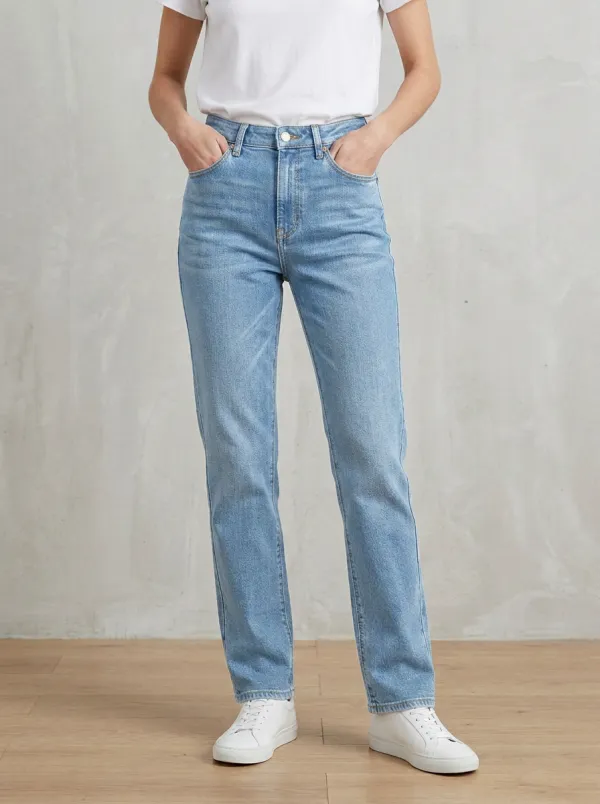 High-Rise Women's Straight-Leg Jeans