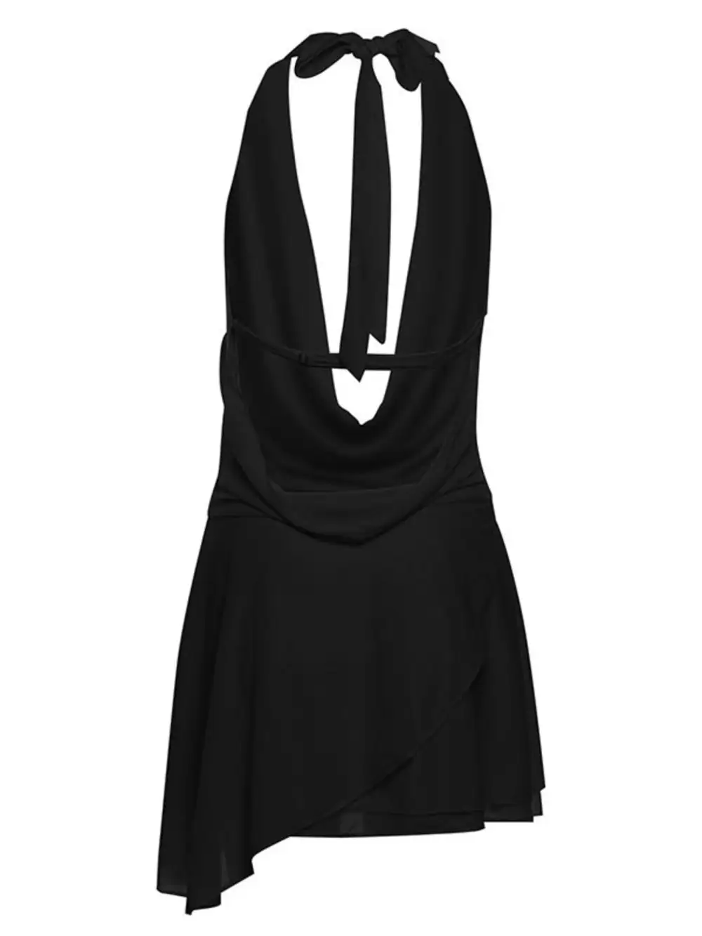 Gathered Detail Ruffle Mini Dress